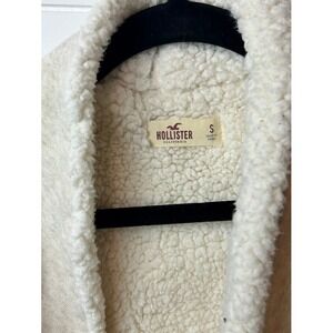 Hollister Open Sherpa Jacket‎ Womens Small EUC